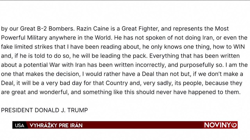 VYHRÁŽKY PRE IRÁN