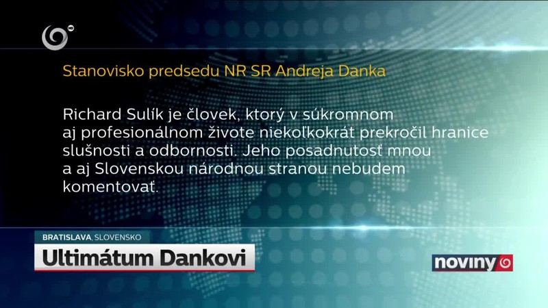 Ultimátum Dankovi