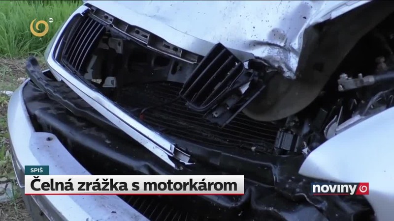 Čelná zrážka s motorkárom