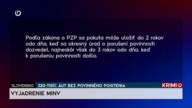 320-TISÍC ÁUT BEZ POVINNÉHO POISTENIA