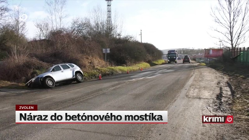 Náraz do betónového mostíka