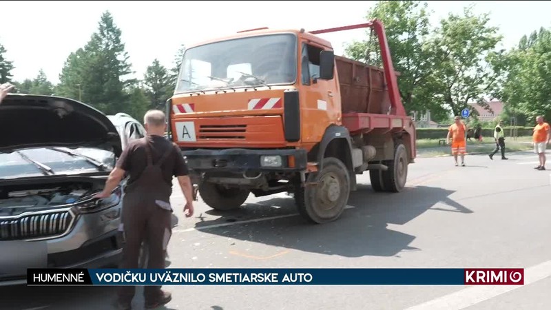 VODIČKU UVÄZNILO SMETIARSKE AUTO