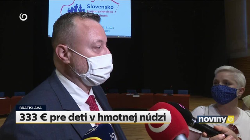 333 € pre deti v hmotnej núdzi