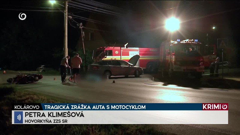 TRAGICKÁ ZRÁŽKA AUTA S MOTOCYKLOM