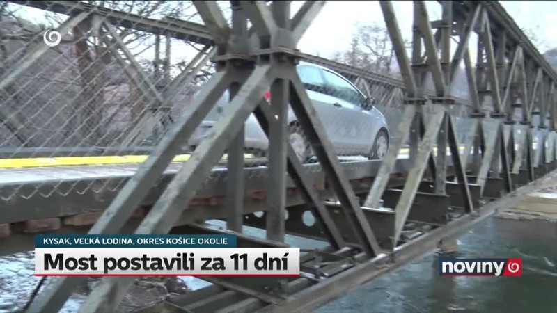 Most postavili za 11 dní