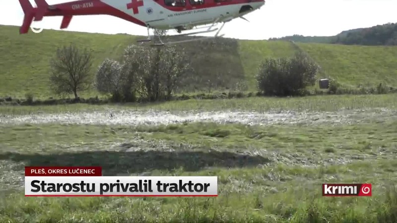 Starostu privalil traktor