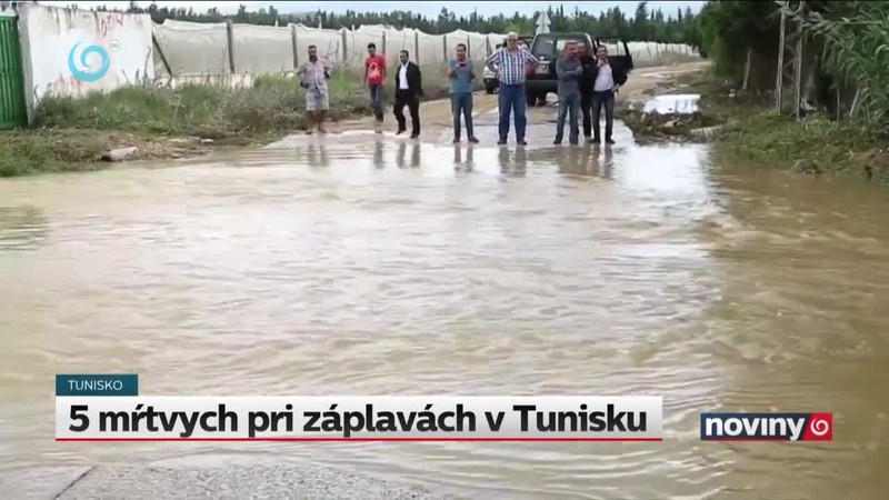 5 mŕtvych pri záplavách v Tunisku