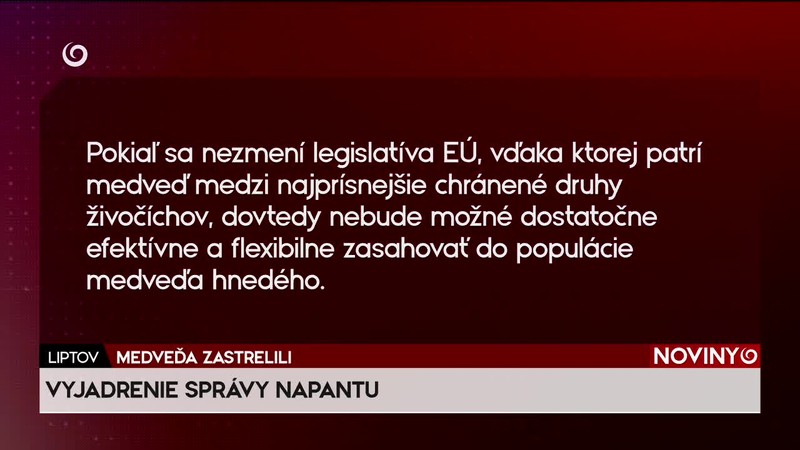 MEDVEĎA ZASTRELILI
