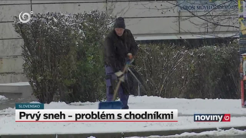 Prvý sneh - problém s chodníkmi