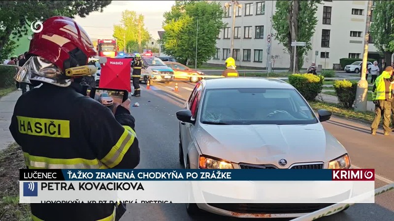 ŤAŽKO ZRANENÁ CHODKYŇA PO ZRÁŽKE
