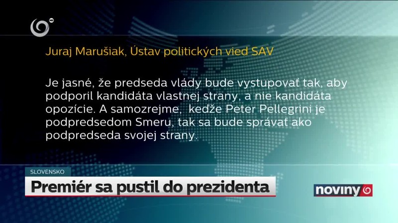 Premiér sa pustil do prezidenta