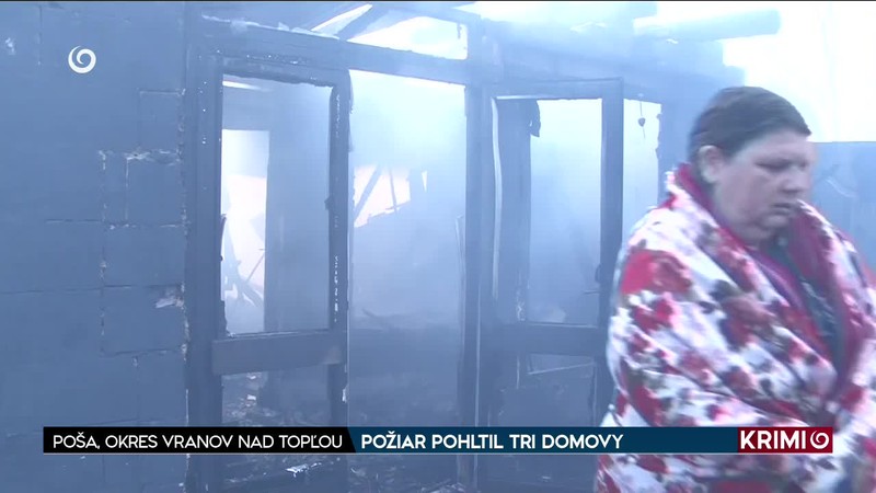 POŽIAR POHLTIL TRI DOMOVY