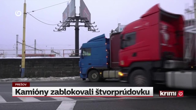 Kamióny zablokovali štvorprúdovku