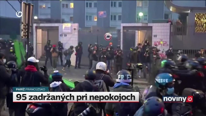 95 zadržaných pri nepokojoch