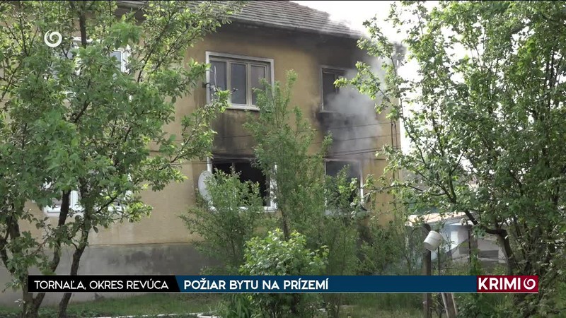 POŽIAR BYTU NA PRÍZEMÍ