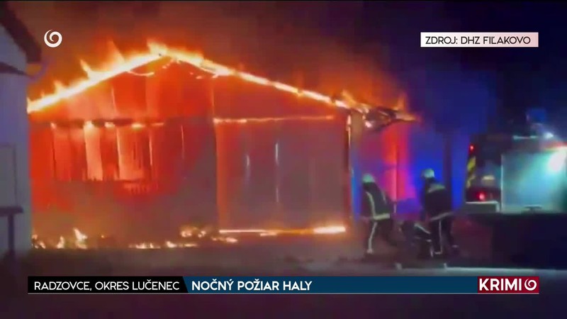 NOČNÝ POŽIAR HALY
