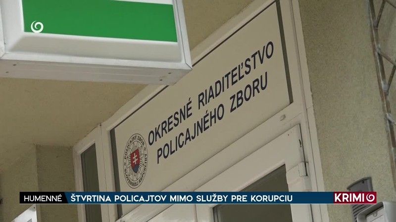 ŠTVRTINA POLICAJTOV MIMO SLUŽBY PRE KORUPCIU