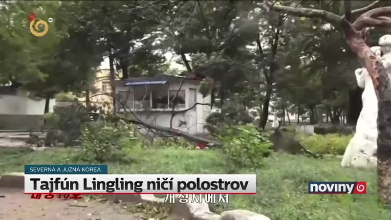Tajfún Lingling ničí polostrov