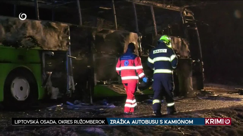 ZRÁŽKA AUTOBUSU S KAMIÓNOM