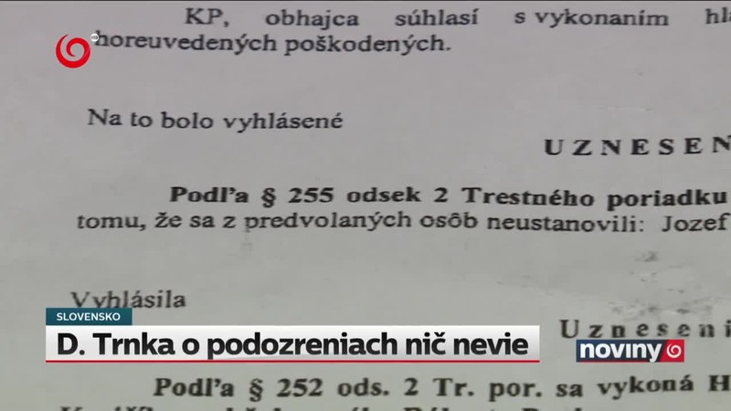 D. Trnka o podozreniach nič nevie