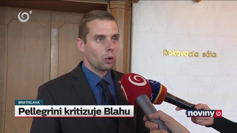 Pellegrini kritizuje Blahu