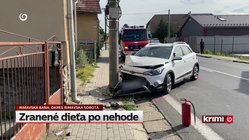 Zranené dieťa po nehode