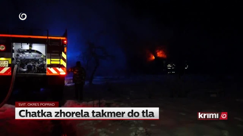 Chatka zhorela takmer do tla