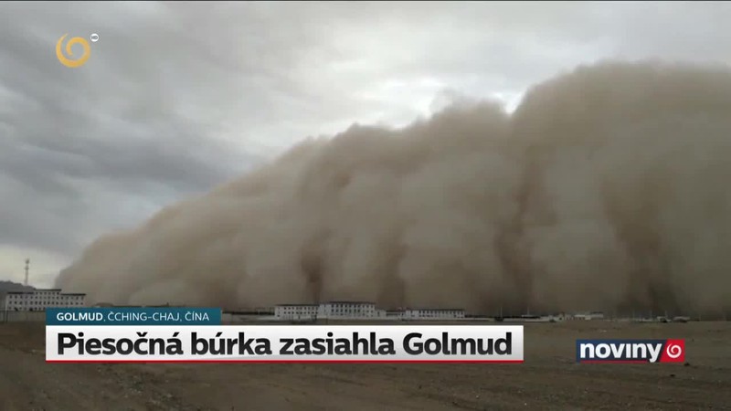 Piesočná búrka zasiahla Golmud