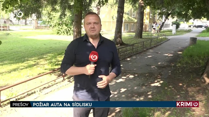 POŽIAR AUTA NA SÍDLISKU