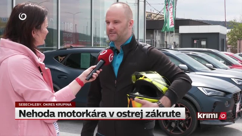 Nehoda motorkára v ostrej zákrute