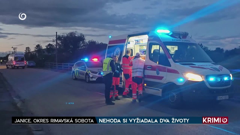 NEHODA SI VYŽIADALA DVA ŽIVOTY