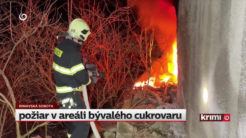 požiar v areáli bývalého cukrovaru