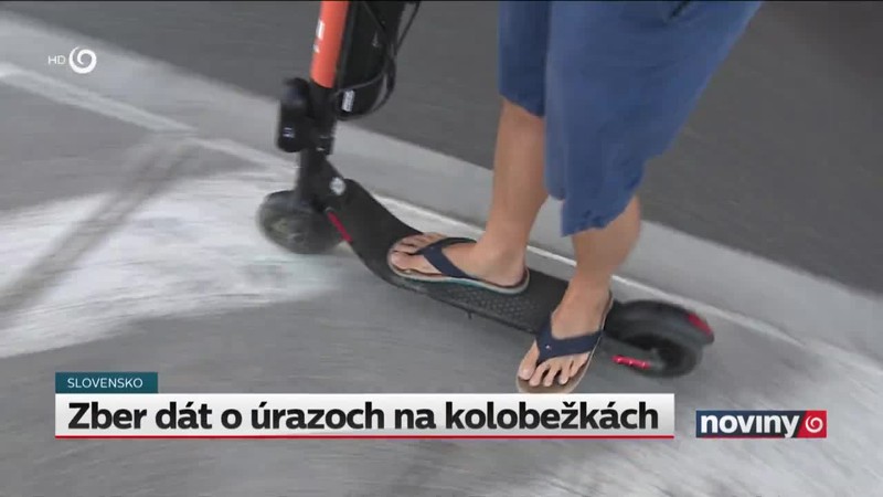 Zber dát o úrazoch na kolobežkách