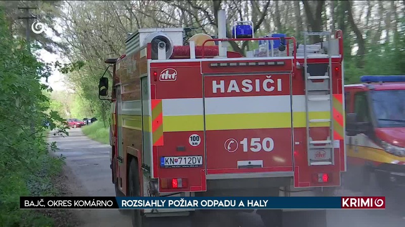 ROZSIAHLY POŽIAR ODPADU A HALY
