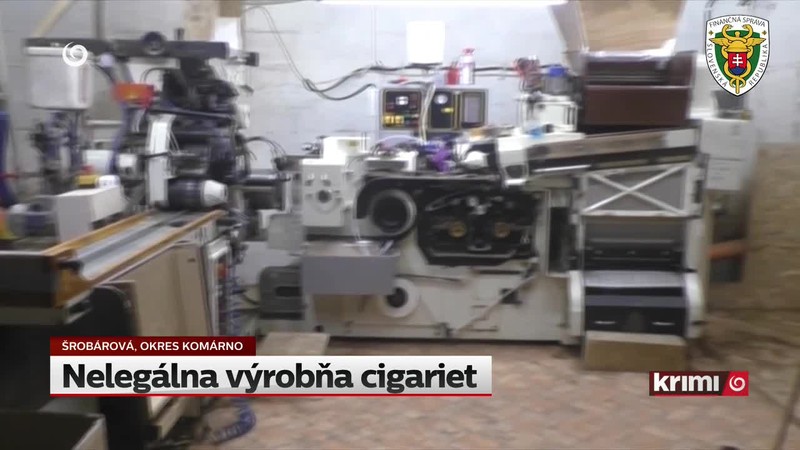 Nelegálna výrobňa cigariet