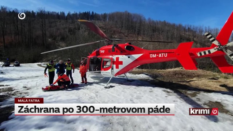 Záchrana po 300-metrovom páde