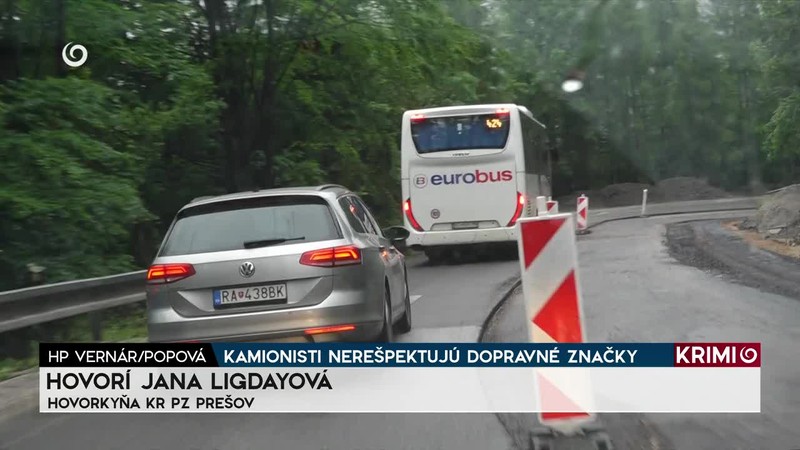 KAMIONISTI NEREŠPEKTUJÚ DOPRAVNÉ ZNAČKY