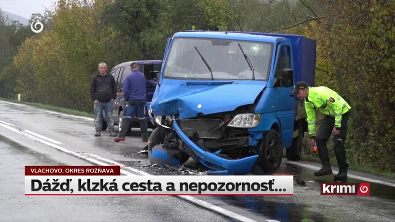 Dážď, klzká cesta a nepozornosť...