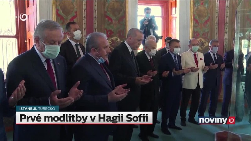 Prvé modlitby v Hagii Sofii