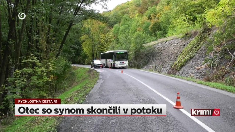Otec so synom skončili v potoku