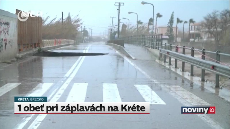 1 obeť pri záplavách na Kréte