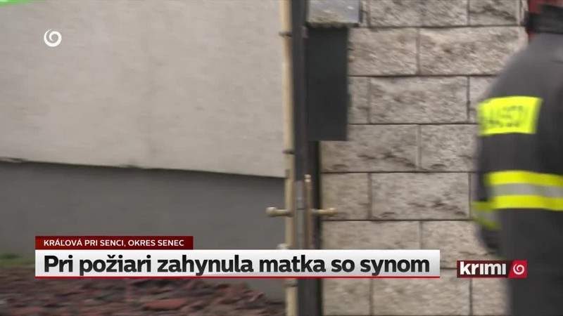 Pri požiari zahynula matka so synom