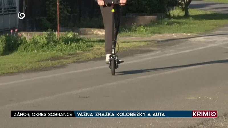 VÁŽNA ZRÁŽKA KOLOBEŽKY A AUTA
