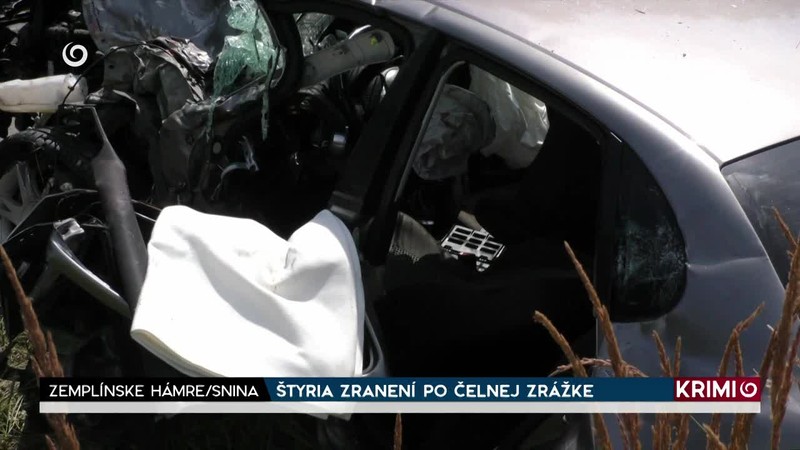 ŠTYRIA ZRANENÍ PO ČELNEJ ZRÁŽKE
