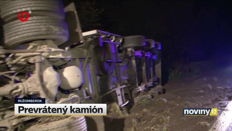 Prevrátený kamión