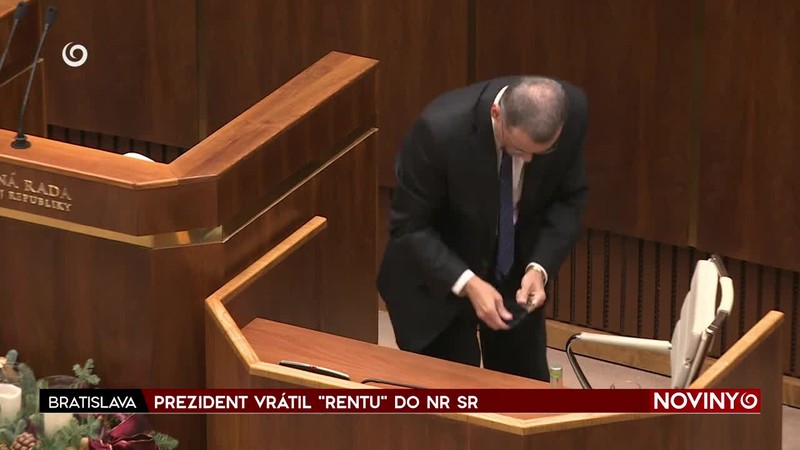 PREZIDENT VRÁTIL "RENTU" DO NR SR