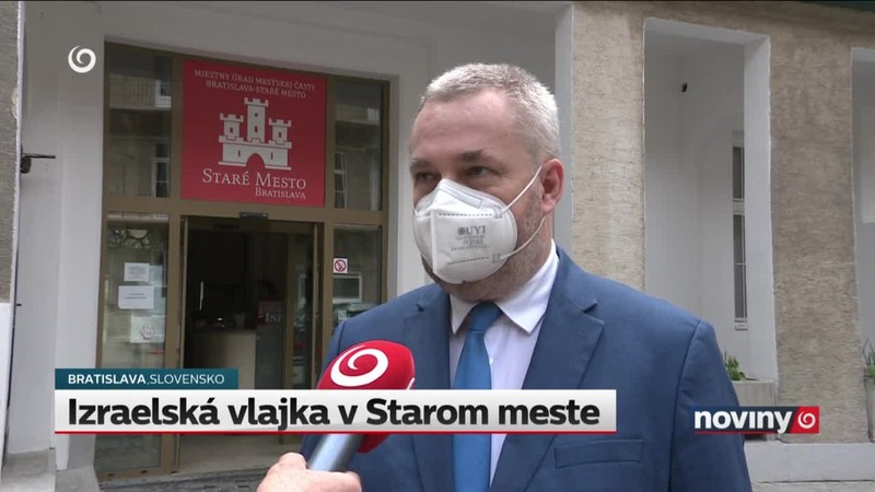 Izraelská vlajka v Starom meste