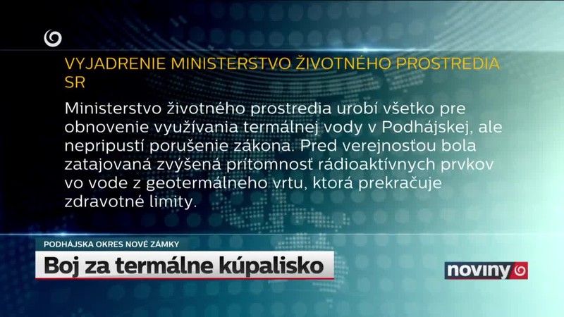 Boj za termálne kúpalisko
