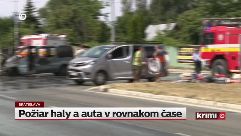 Požiar haly a auta v rovnakom čase