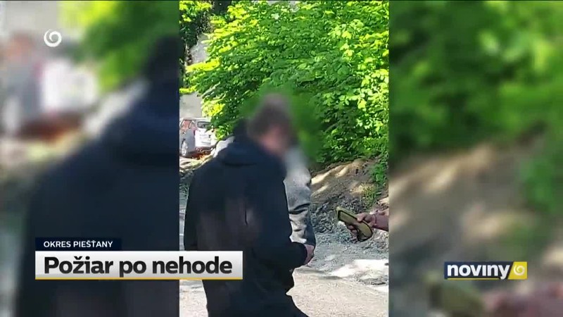 Požiar po nehode